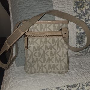 Michael Kors Tan Monogram Crossbody Bag